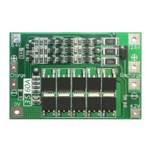 BMS 3S 11.1V 60A 18650 Lithium Battery Overcharge And Over-current Protection board-Good Quality (Balance)